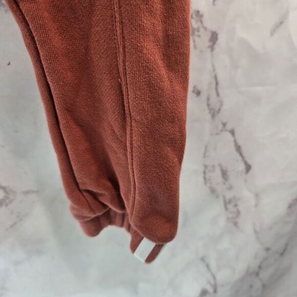 Adidas Hoodie Womens XS Orange Fleece Cropped Elastic Sweatshirt Pullover fh7636 - Picture 4 of 14